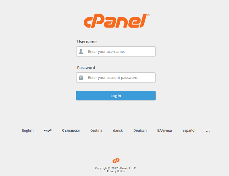 cPanel Login